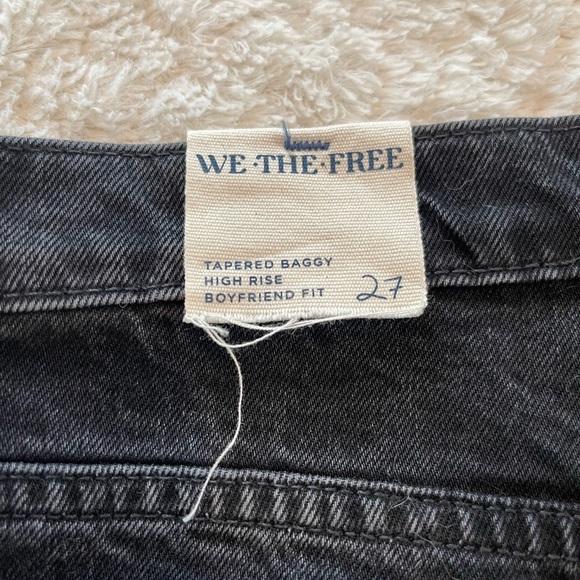 NWT! We the Free by Free People Tapered Baggy Boyfriend fit jeans in Onyx - Picture 7 of 7